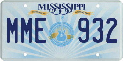 MS license plate MME932