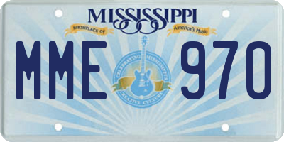 MS license plate MME970