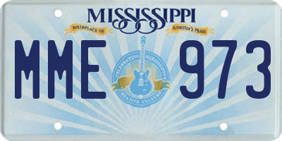 MS license plate MME973
