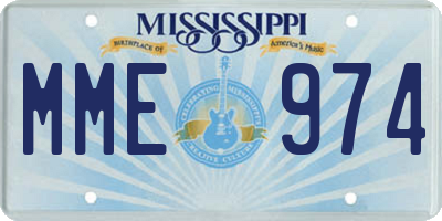 MS license plate MME974