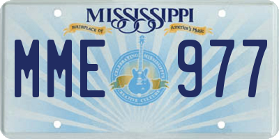 MS license plate MME977