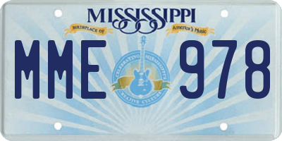 MS license plate MME978