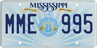 MS license plate MME995