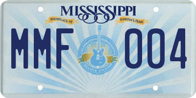 MS license plate MMF004