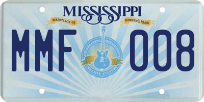 MS license plate MMF008