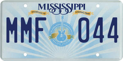 MS license plate MMF044
