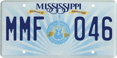 MS license plate MMF046