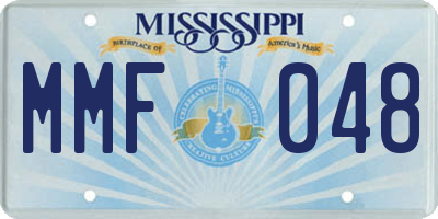 MS license plate MMF048