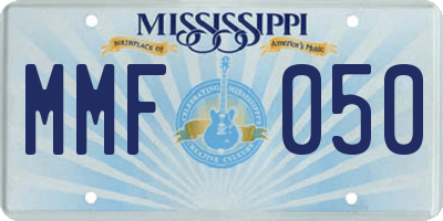 MS license plate MMF050