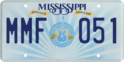 MS license plate MMF051