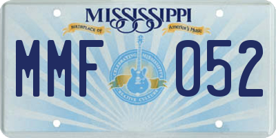 MS license plate MMF052