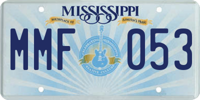 MS license plate MMF053