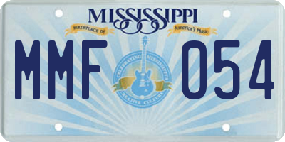 MS license plate MMF054