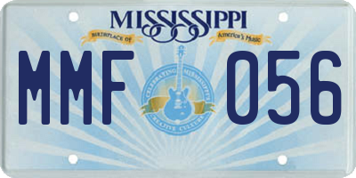 MS license plate MMF056