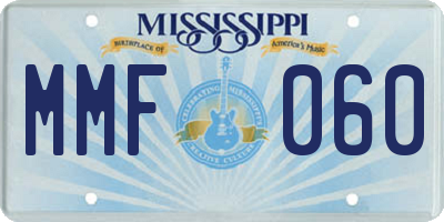 MS license plate MMF060