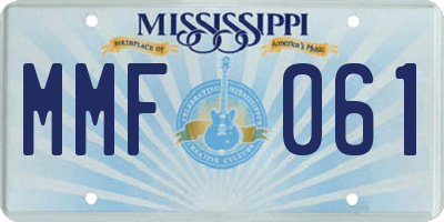 MS license plate MMF061