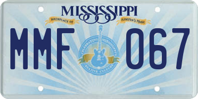 MS license plate MMF067