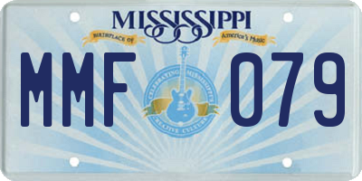 MS license plate MMF079