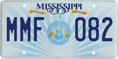 MS license plate MMF082