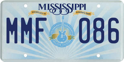 MS license plate MMF086