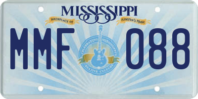 MS license plate MMF088
