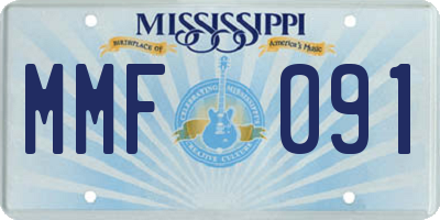 MS license plate MMF091