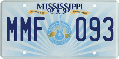 MS license plate MMF093