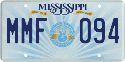 MS license plate MMF094