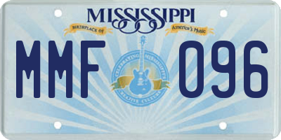 MS license plate MMF096