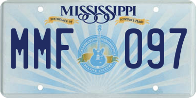 MS license plate MMF097