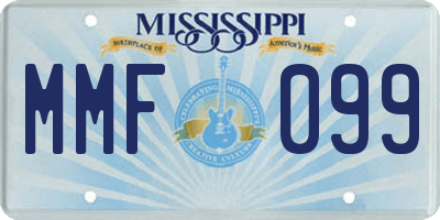 MS license plate MMF099