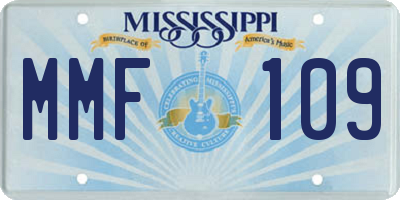 MS license plate MMF109