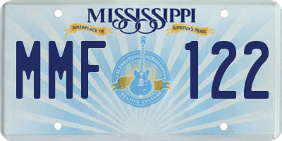 MS license plate MMF122
