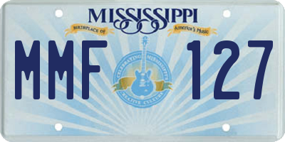 MS license plate MMF127