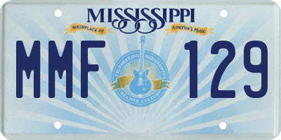 MS license plate MMF129