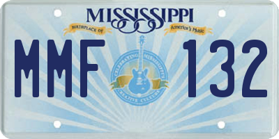 MS license plate MMF132