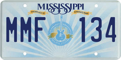 MS license plate MMF134