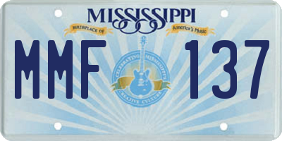 MS license plate MMF137