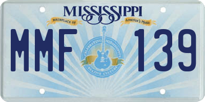 MS license plate MMF139