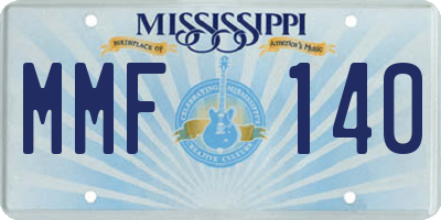 MS license plate MMF140