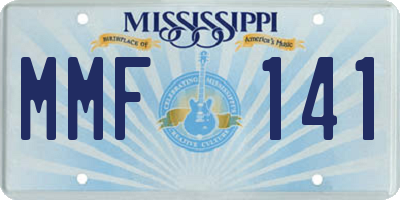 MS license plate MMF141