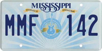 MS license plate MMF142