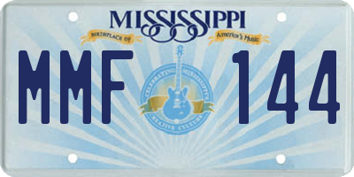 MS license plate MMF144