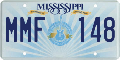 MS license plate MMF148