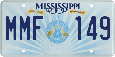 MS license plate MMF149