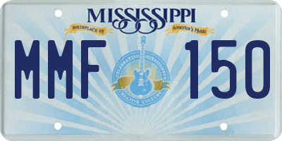 MS license plate MMF150