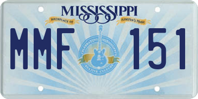 MS license plate MMF151