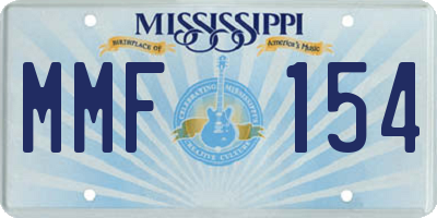MS license plate MMF154