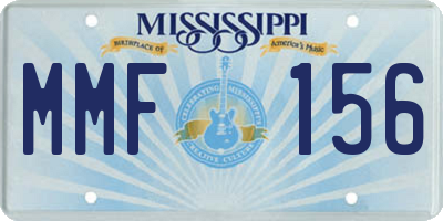 MS license plate MMF156
