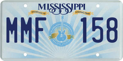 MS license plate MMF158